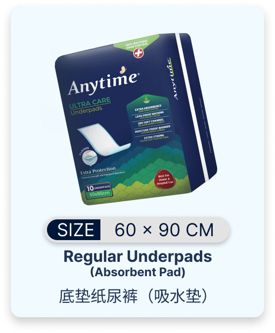 anytime_ultra_care_60x90cm_underpads_offer_extra_absorbency,_leak_proof_backing,_and_a_soft_channel_for_maximum_comfort_and_protection